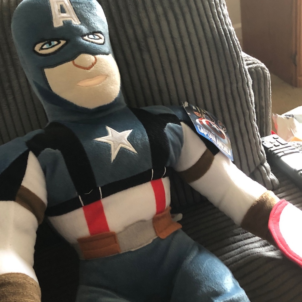 Captain America Plush Kids Costume - Blue and Red